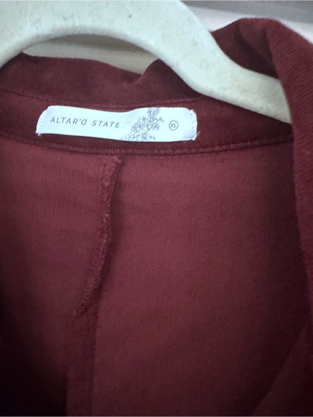 NWT- Altar’d State- Women's Burgundy Calliope Corduroy Jumpsuit - Size XL - Picture 6 of 6